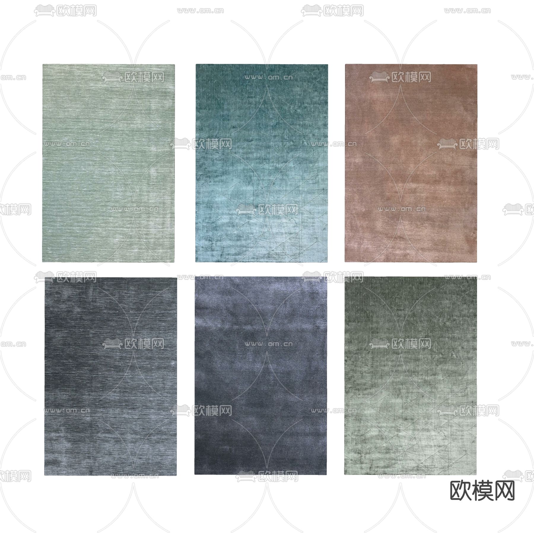 现代布艺地毯su模型下载（渲染图2）