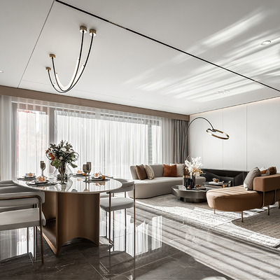岳蒙设计 现代客餐厅