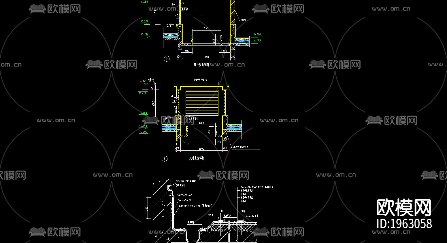 平屋面建筑构造下载（渲染图1）