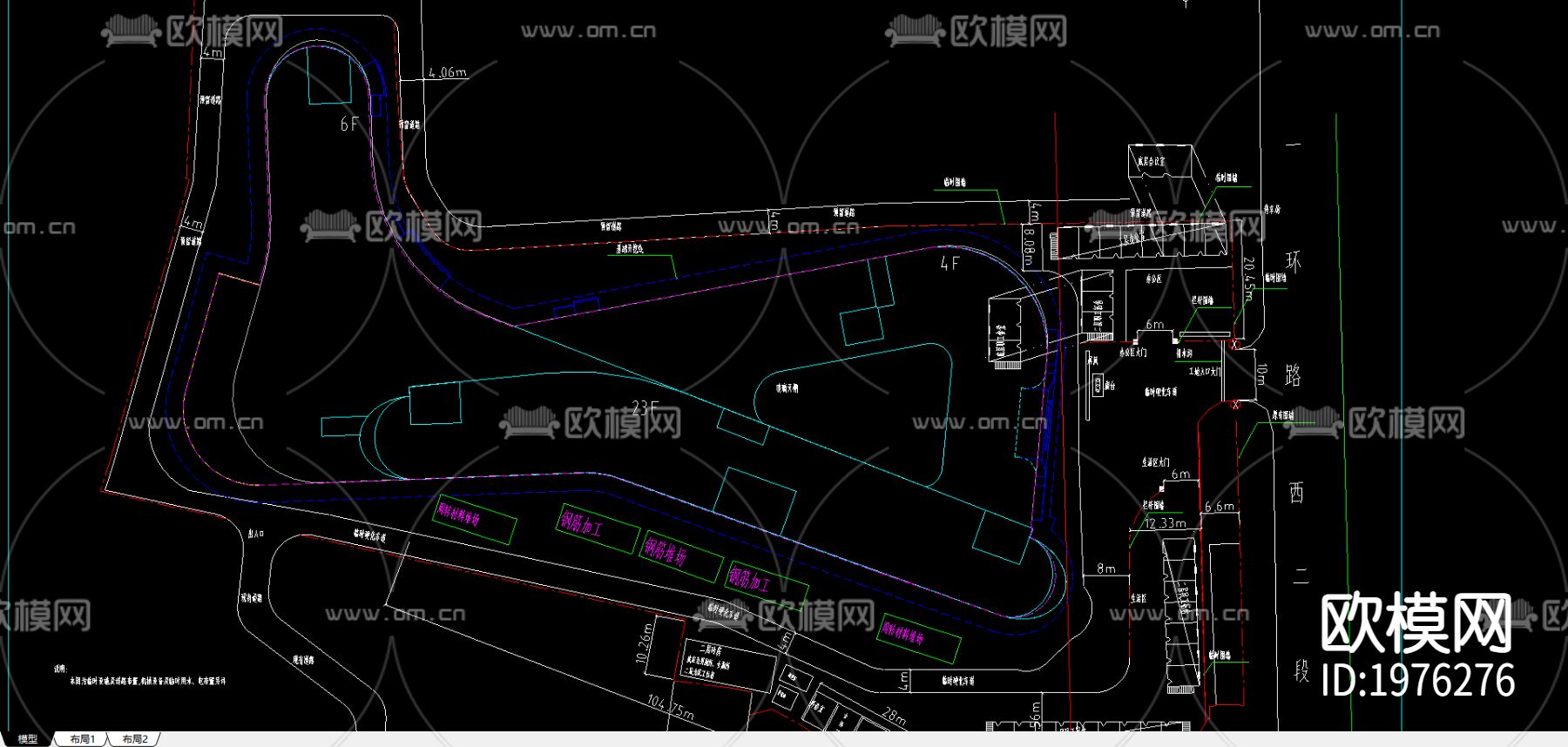 医院cad施工图下载（渲染图1）