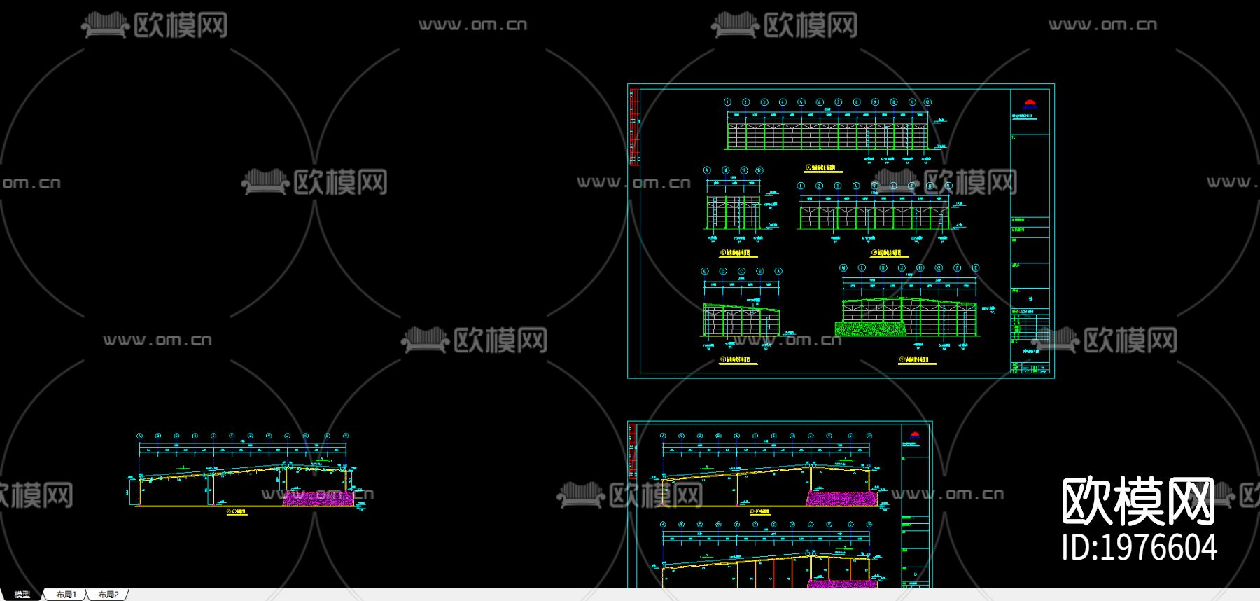 公司仓库cad图纸下载（渲染图2）