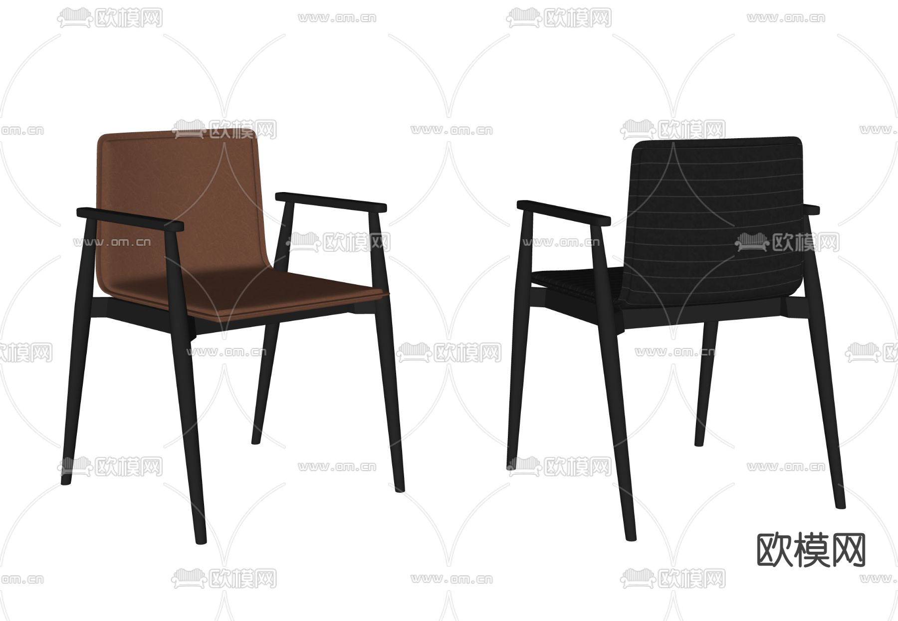现代餐椅su模型下载（渲染图2）