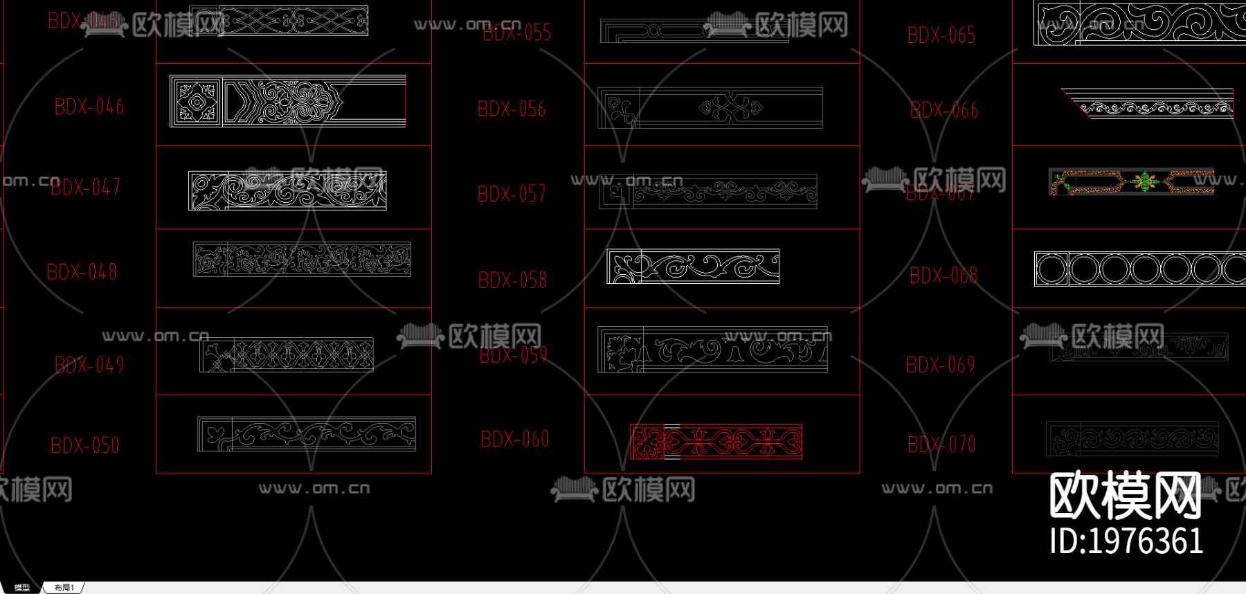 波导线cad图库下载（渲染图2）