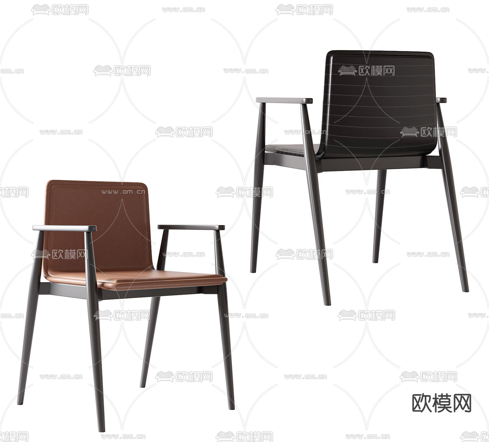现代餐椅su模型下载（渲染图1）