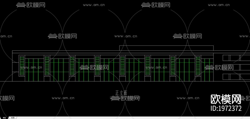 飲食城建筑方案設計圖下載(渲染圖2)