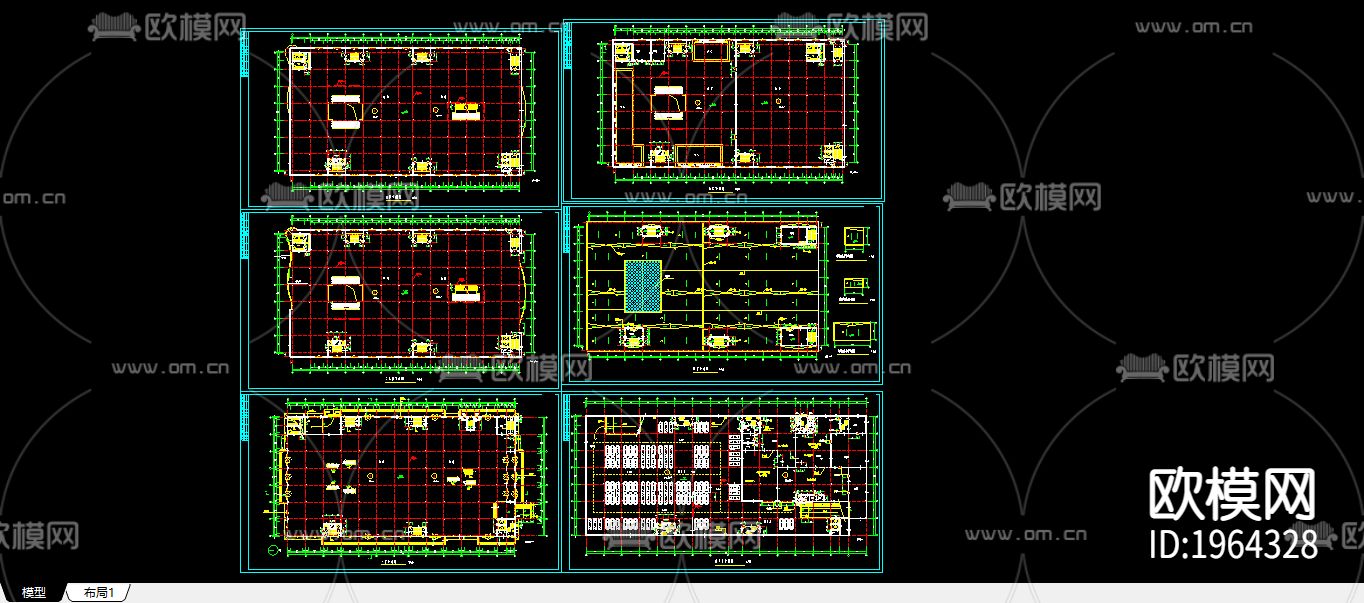 商场平面建筑图下载（渲染图1）