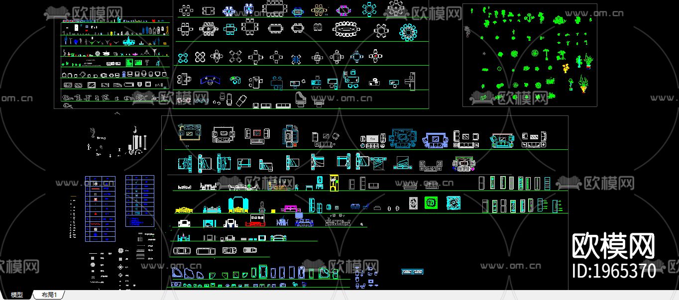 cad常用图库下载（渲染图1）