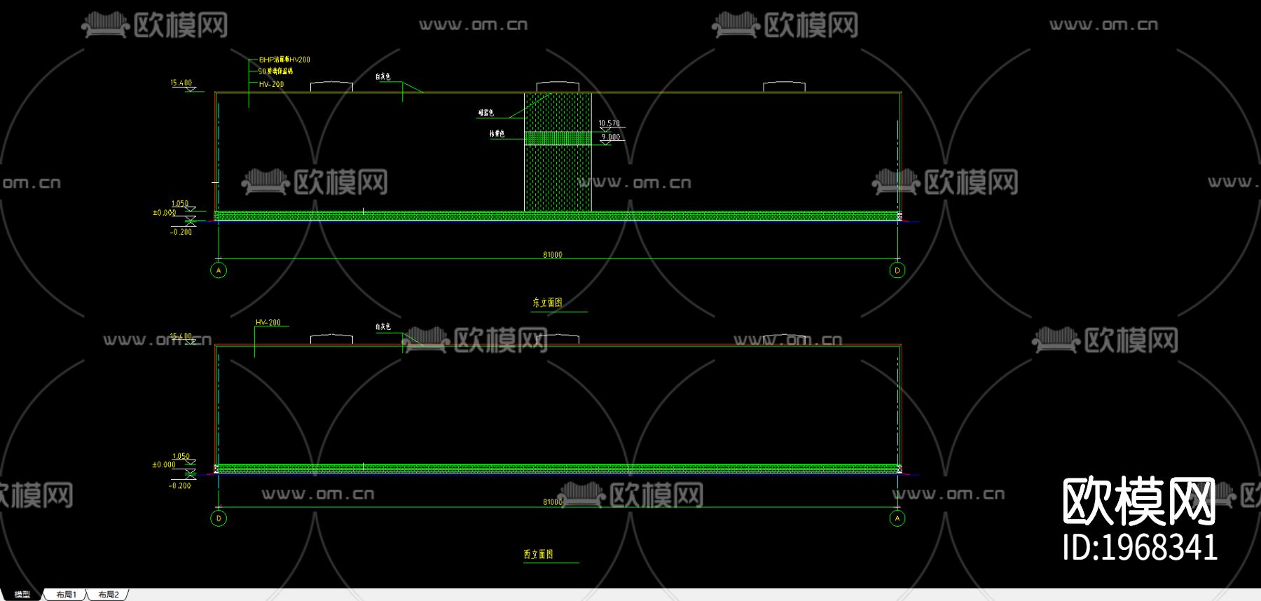 屋顶立面节点图下载