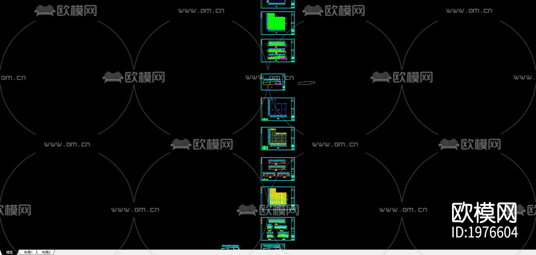 公司仓库cad图纸下载（渲染图3）