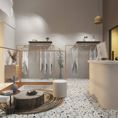 侘寂服装店su模型