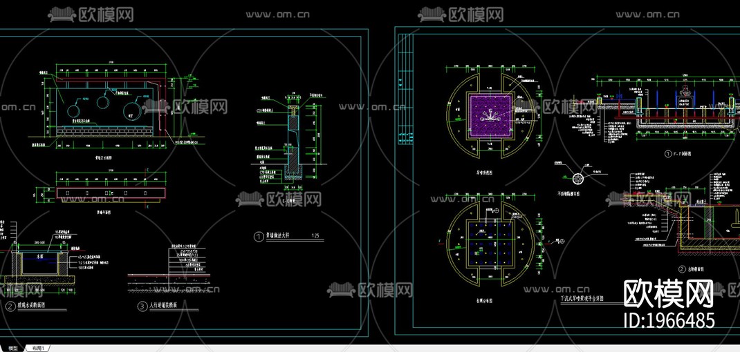 广场cad施工图-免费3dmax模型库-欧模网