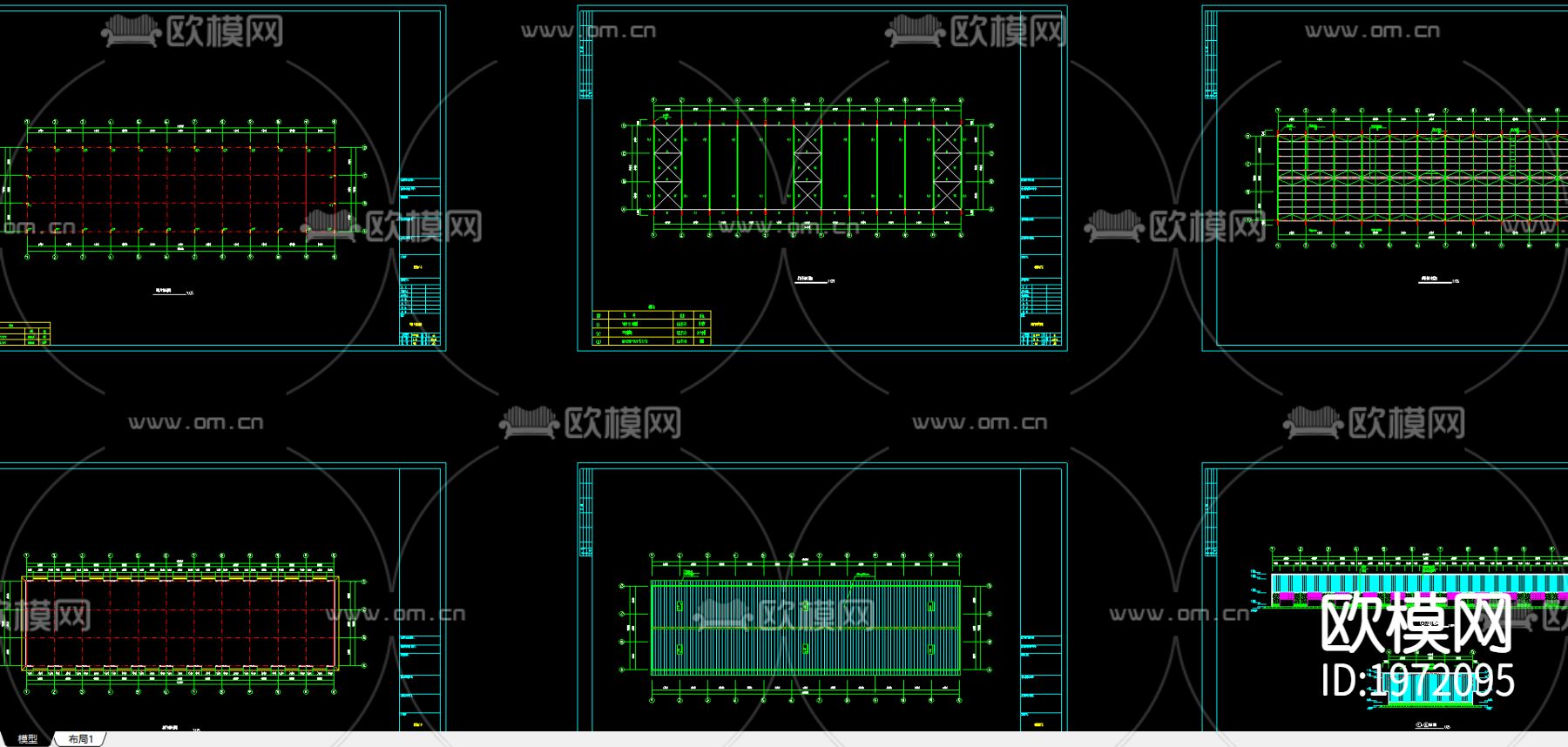 南京金太阳石材城工程CAD图下载（渲染图1）