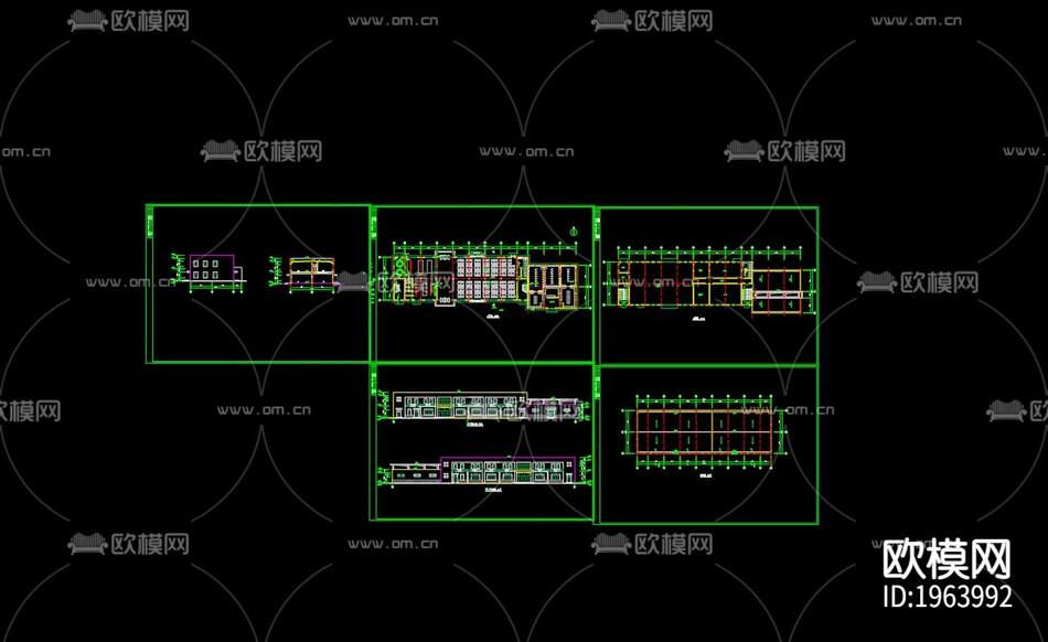 食堂浴室建筑設(shè)計(jì)方案下載(渲染圖3)