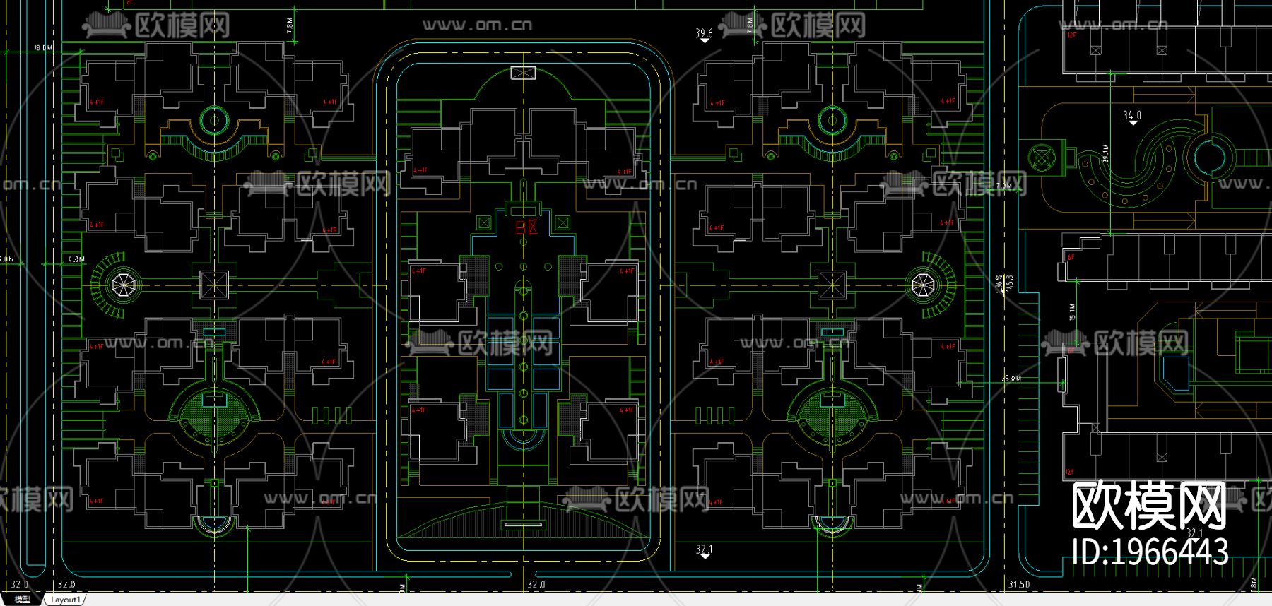 景观设计cad总图下载（渲染图2）