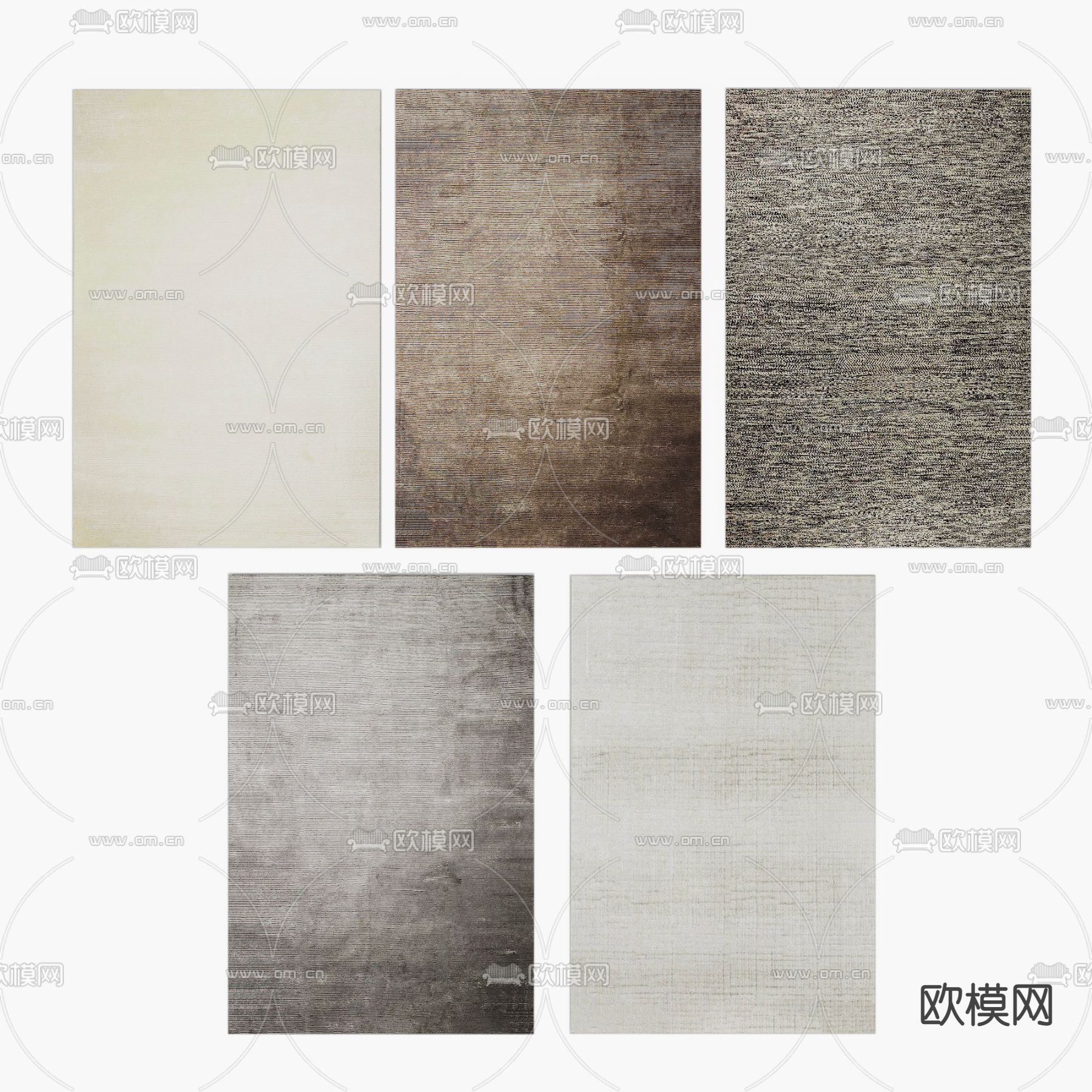 现代布艺地毯su模型下载（渲染图1）