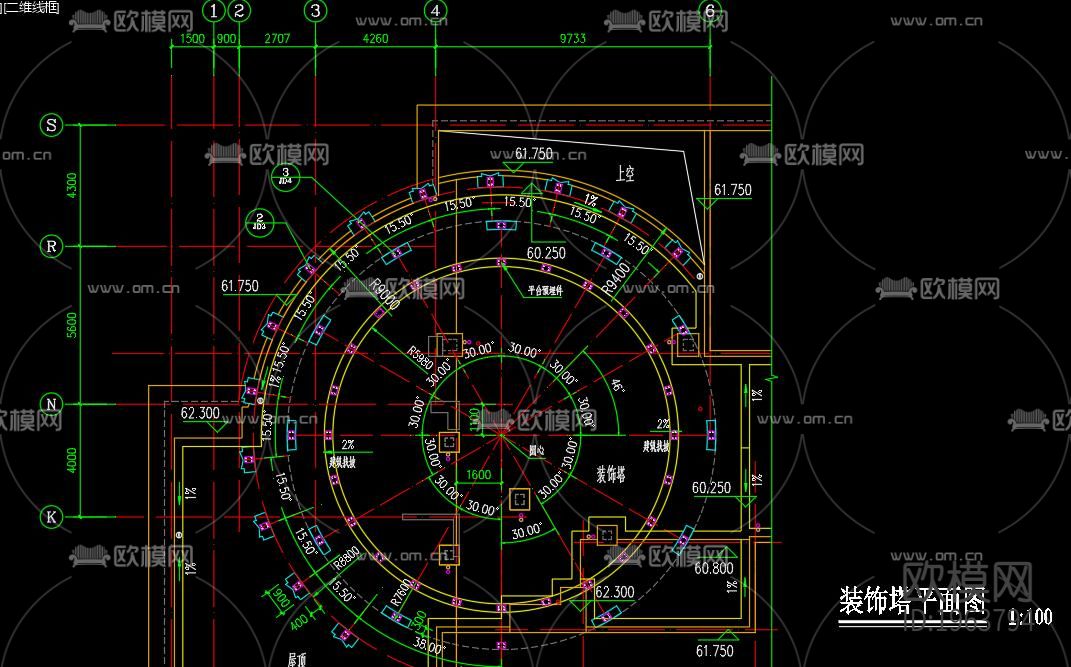 屋顶采光顶雨篷结构施工图下载（渲染图3）