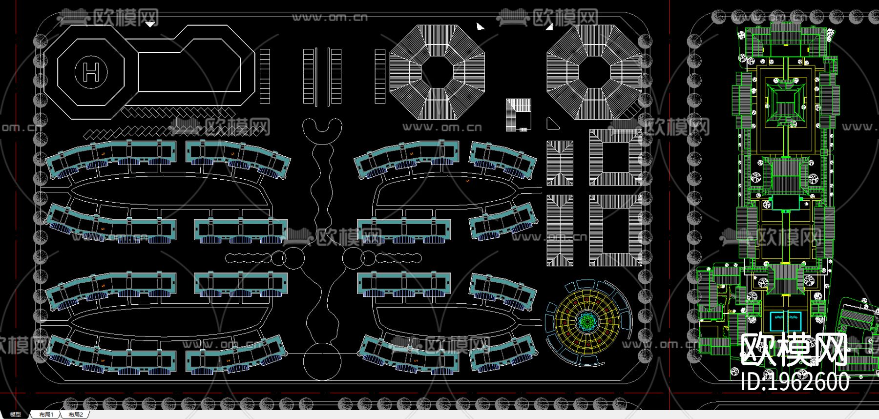 城市中心区规划图下载（渲染图2）