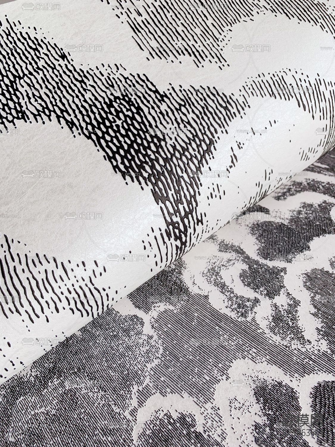 现代简约精雕立体墙纸下载（渲染图2）