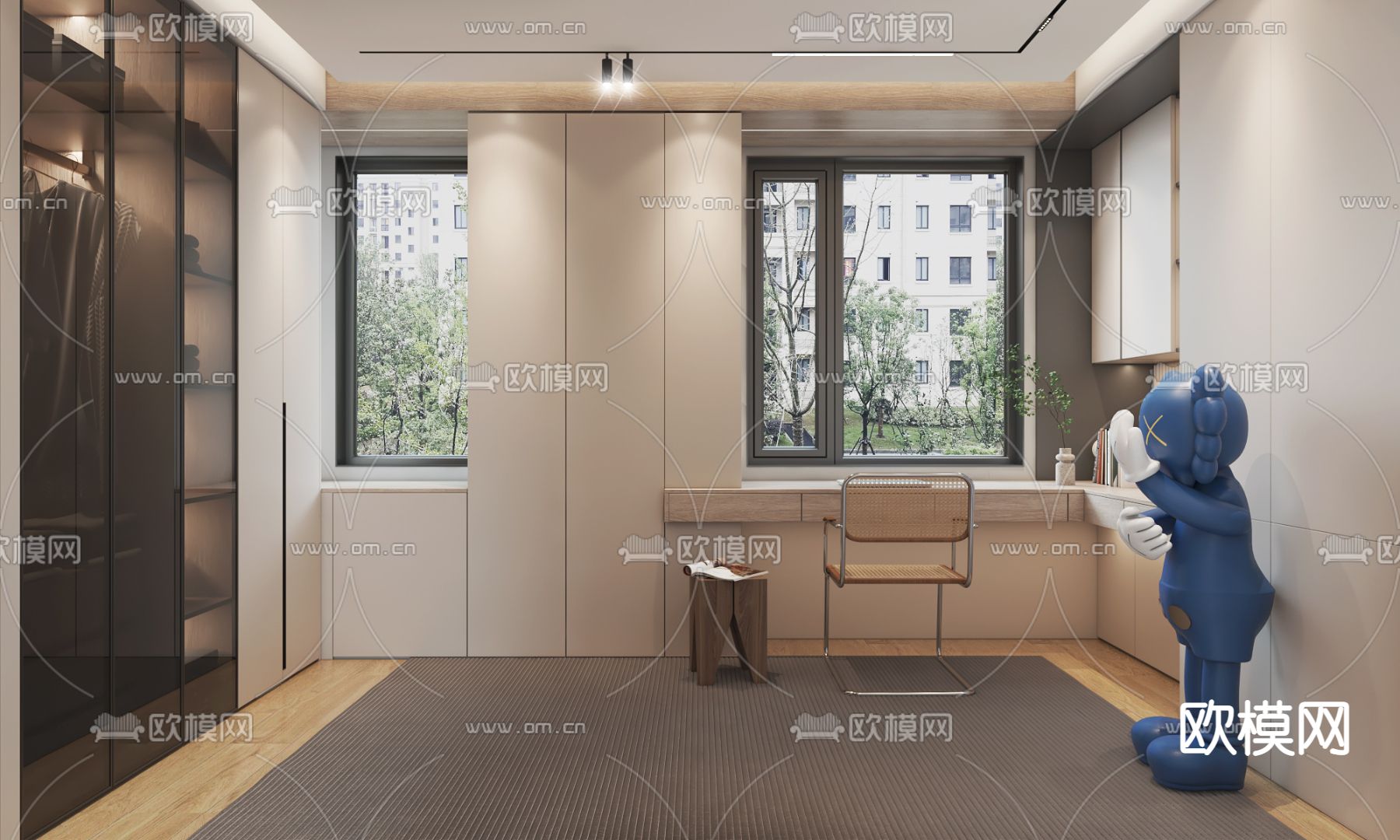 现代衣帽间3d模型