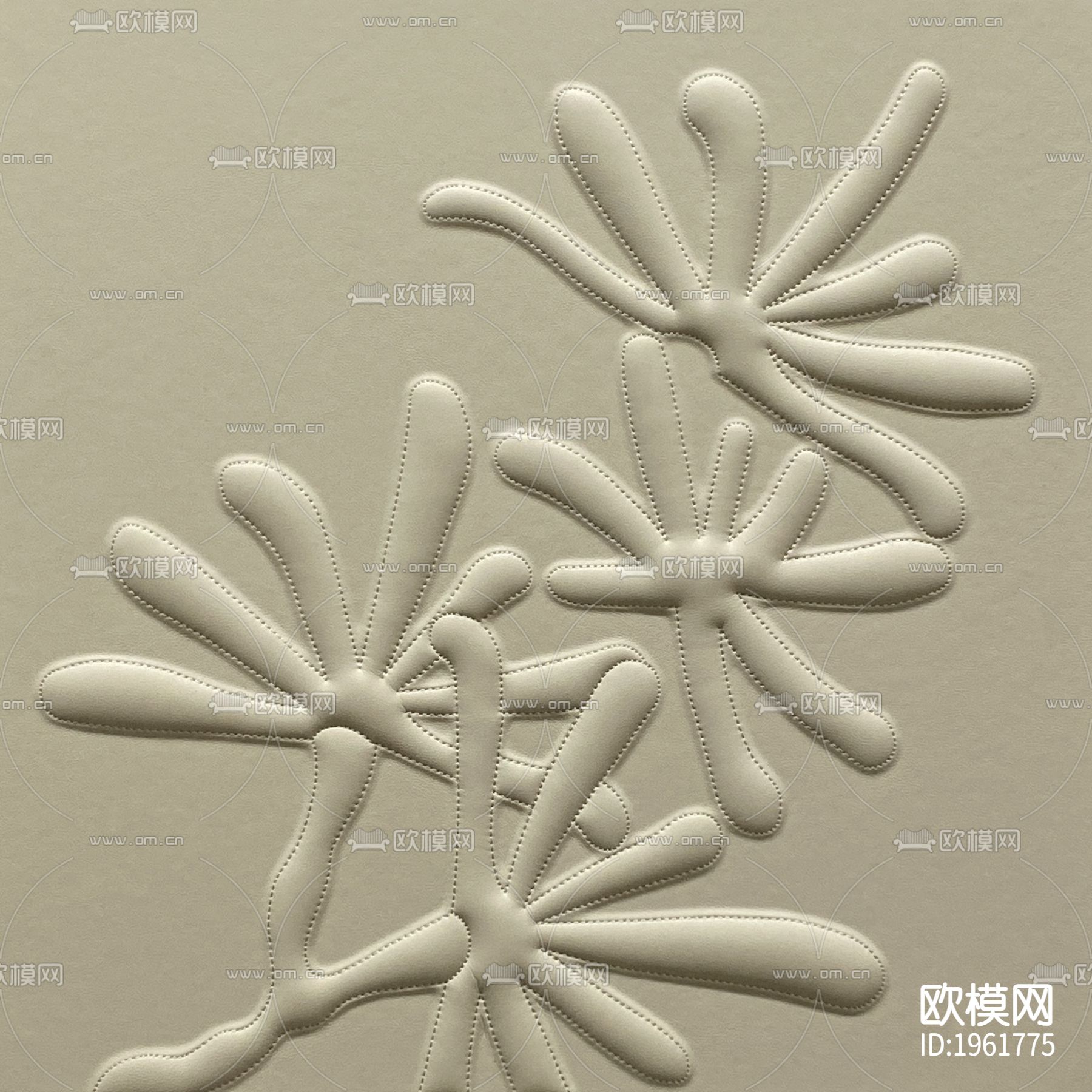 工艺硬包背景墙下载（渲染图2）