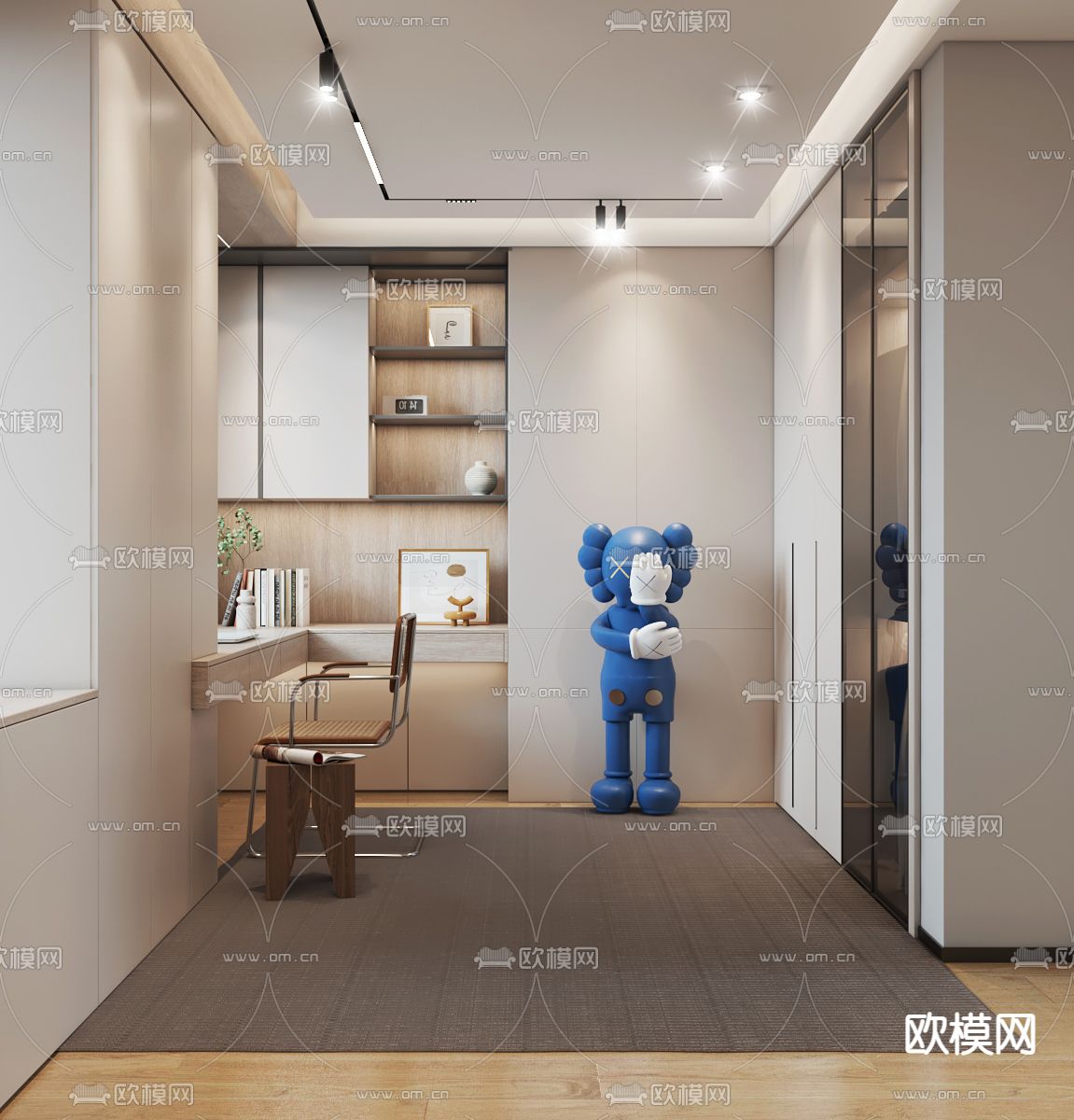 现代衣帽间3d模型
