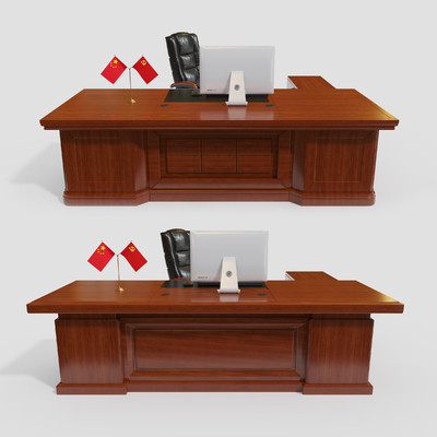  现代办公桌椅su模型 