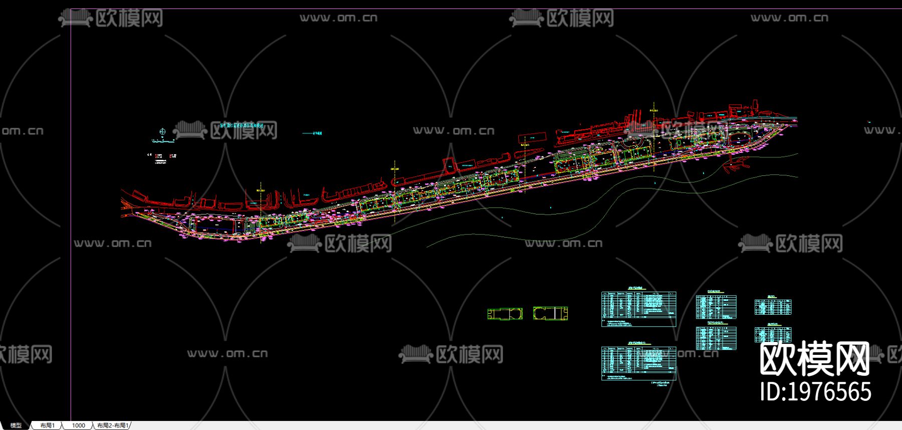 某市鸳江丽港修建性详细规划图下载