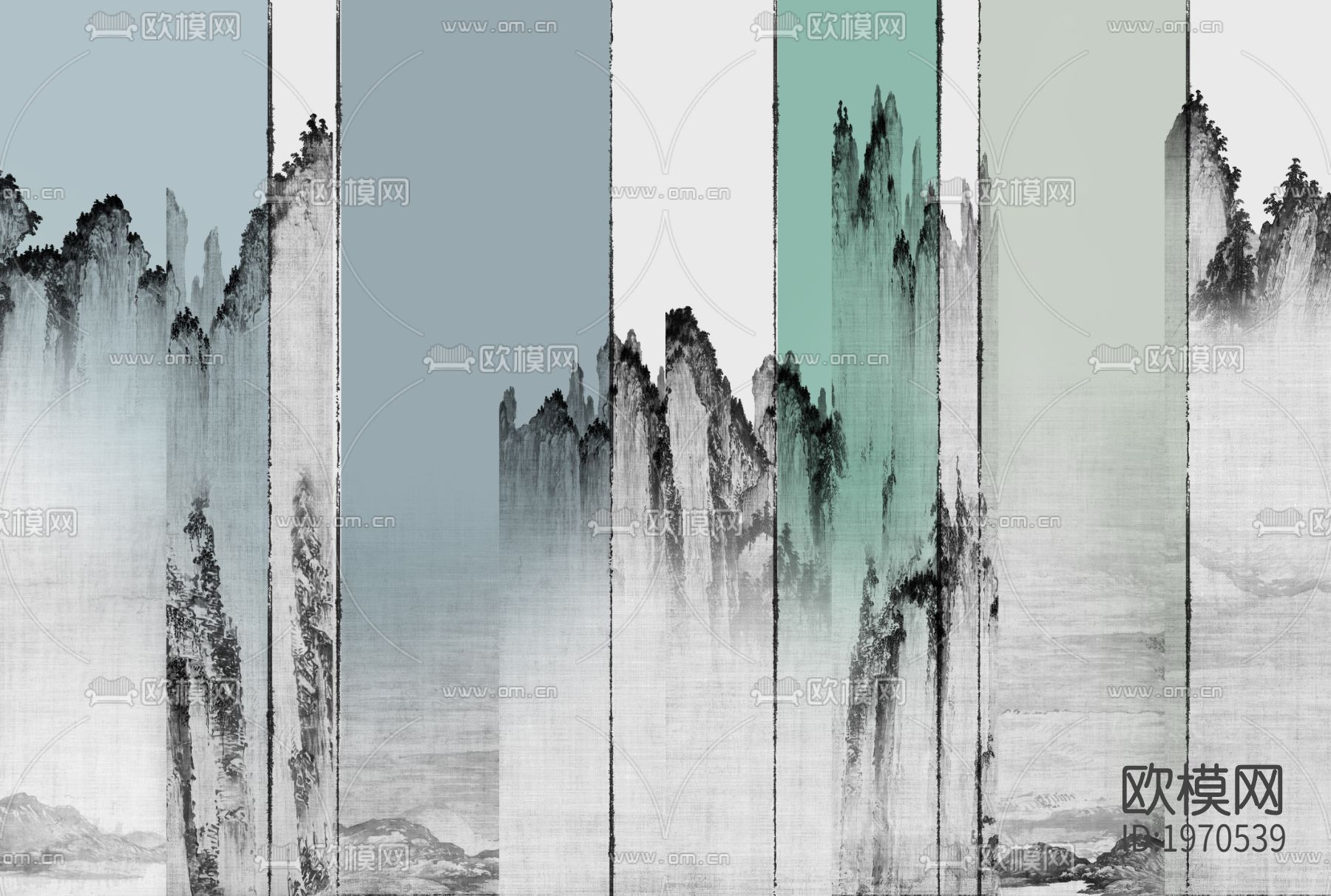 禅意素雅壁画下载