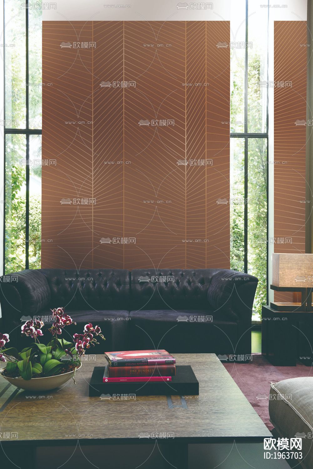 现代立体精雕墙纸下载（渲染图3）