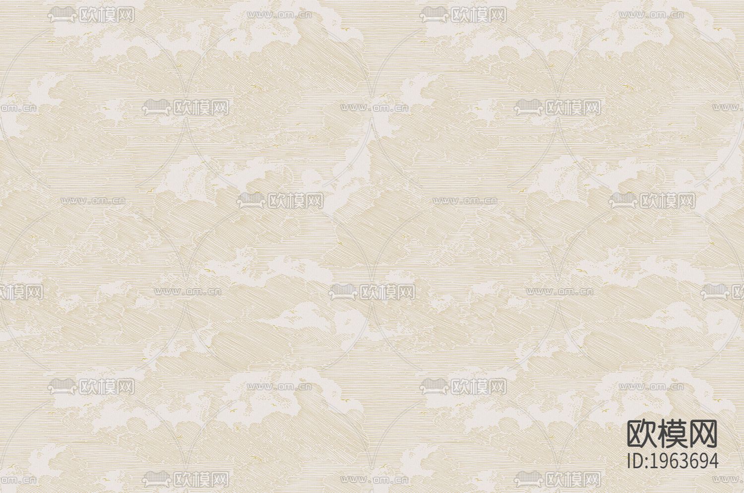 现代立体精雕墙纸下载（渲染图1）