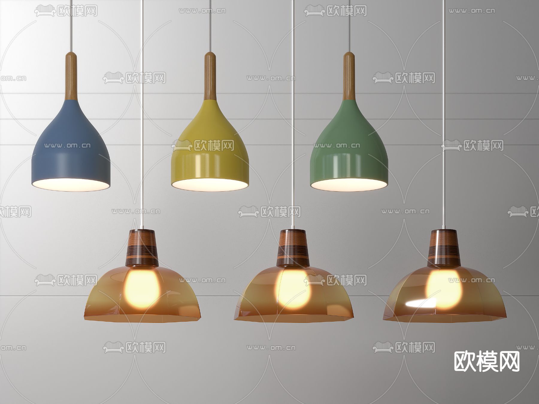 现代轻奢吊灯su模型下载（渲染图1）