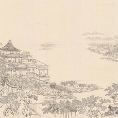  新中式立体精雕墙纸 