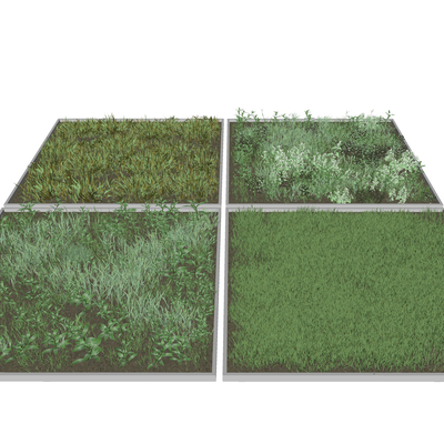  现代草坪草地su模型 