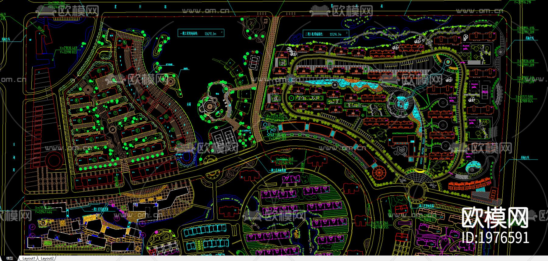 某阳光水世界总平面图下载（渲染图3）