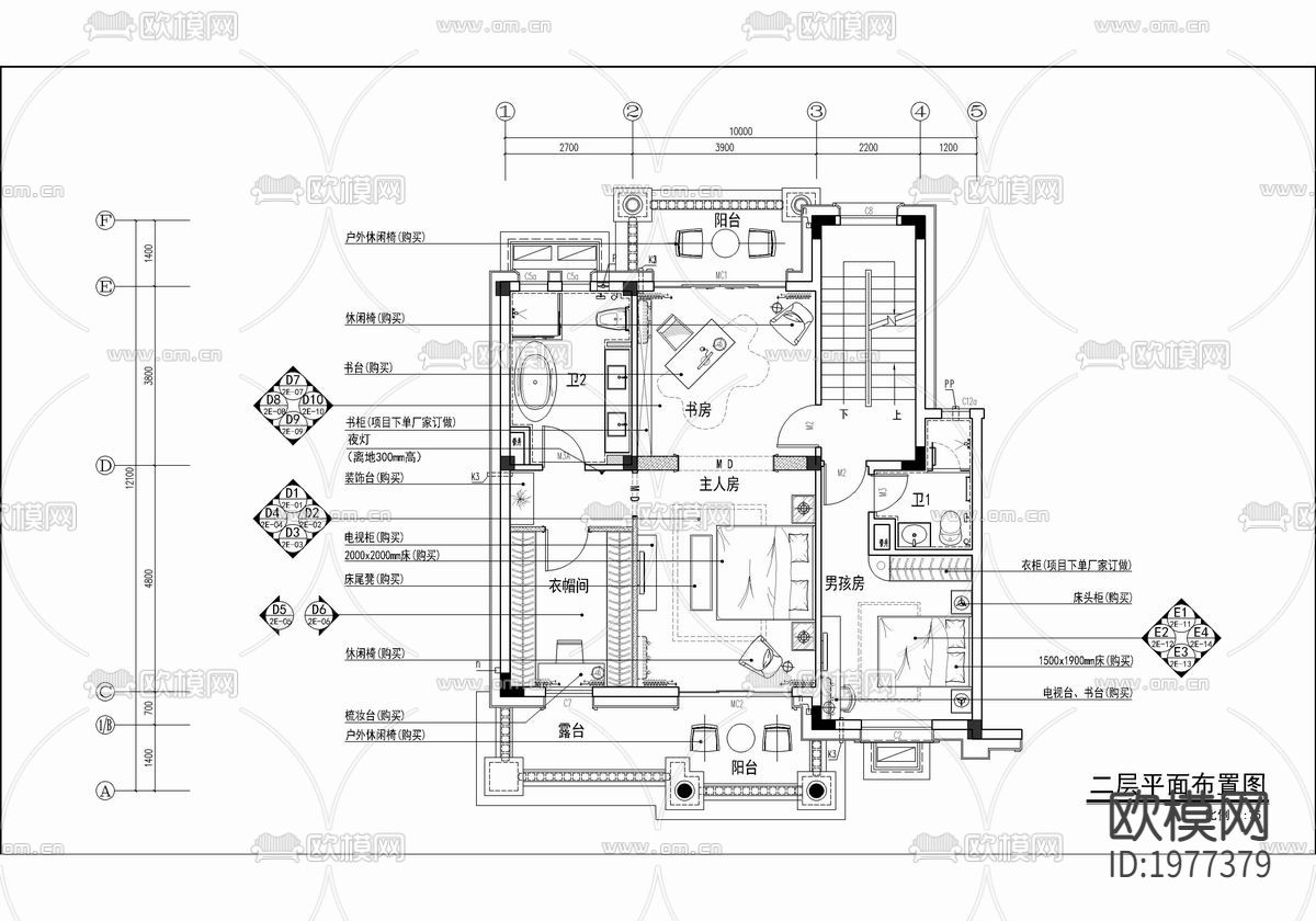 23--碧桂园别墅样板房CAD施工图+效果图+软硬装方案文本下载（渲染图4）