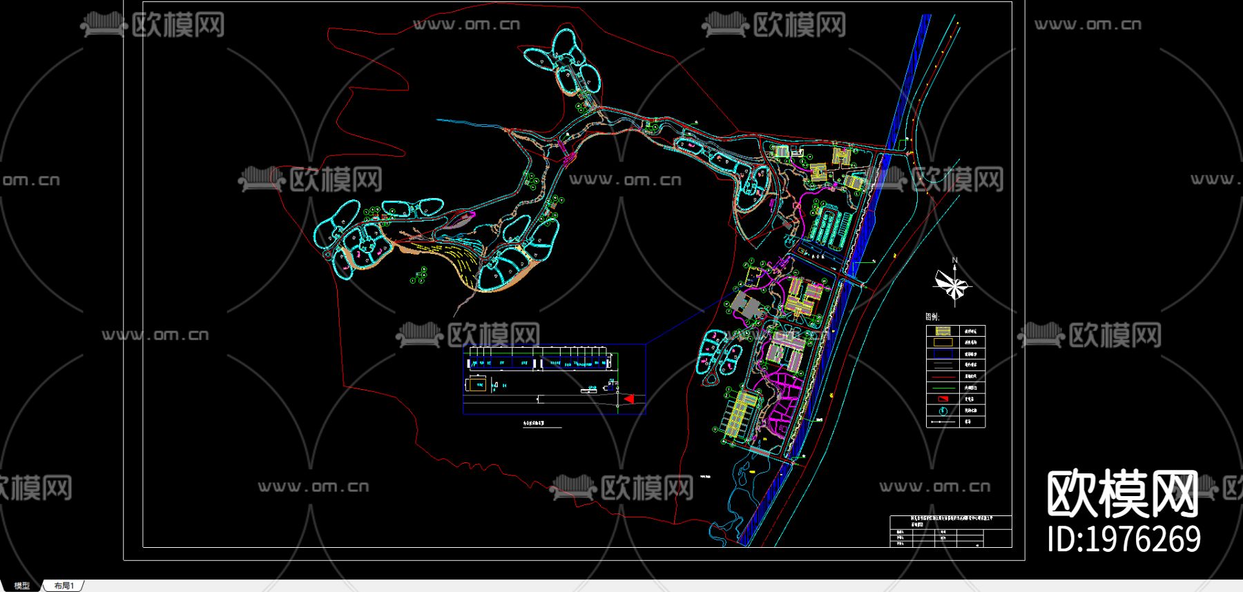 自然保护区施工总平面布置下载（渲染图2）