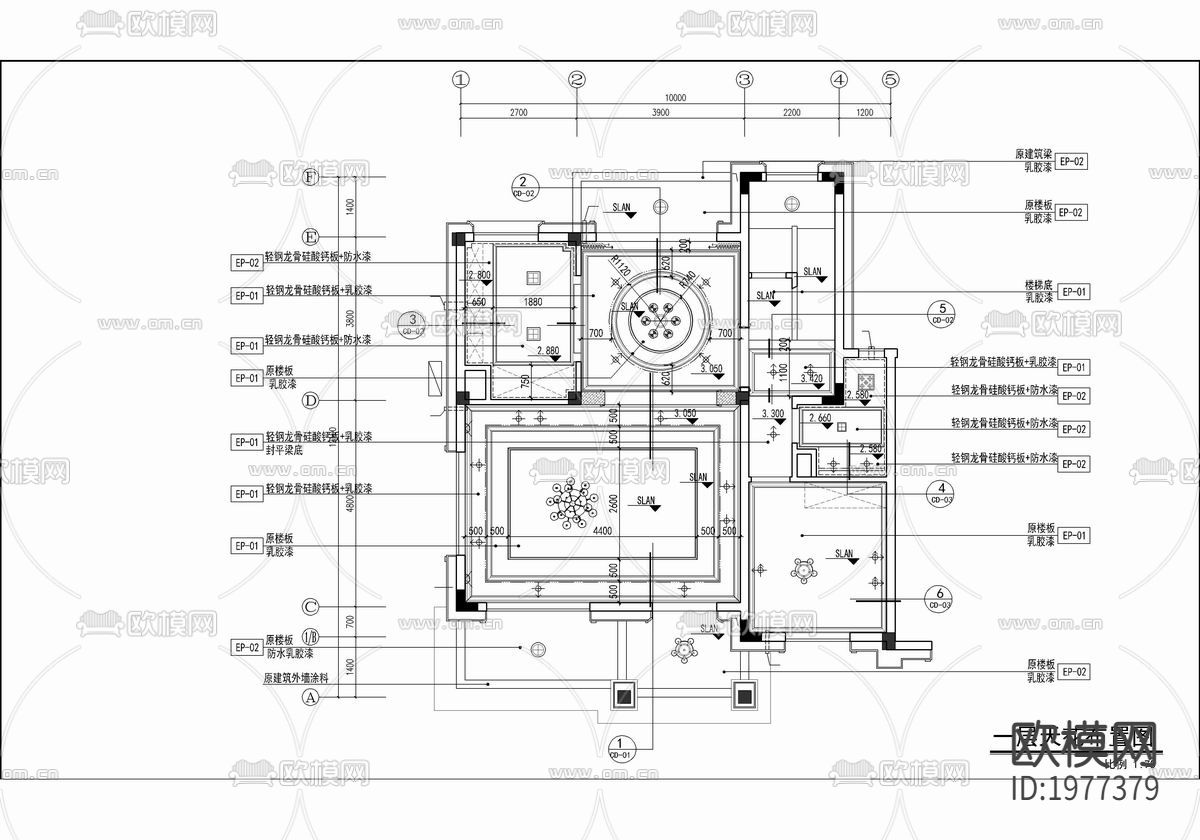 23--碧桂园别墅样板房CAD施工图+效果图+软硬装方案文本下载（渲染图5）