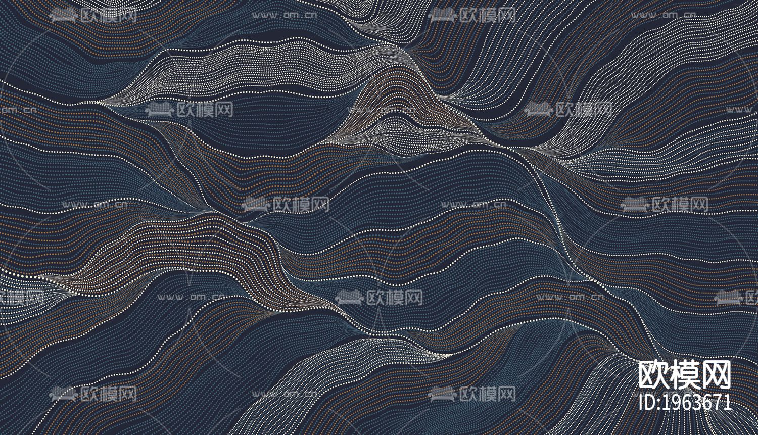 现代简约精雕立体墙纸下载（渲染图4）