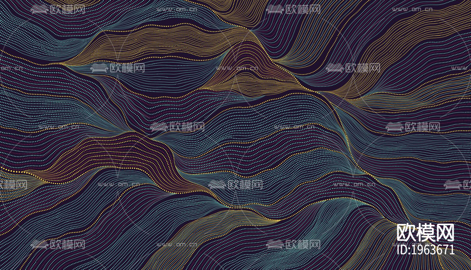 现代简约精雕立体墙纸下载（渲染图2）
