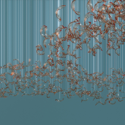  现代轻奢水晶装饰吊灯su模型 