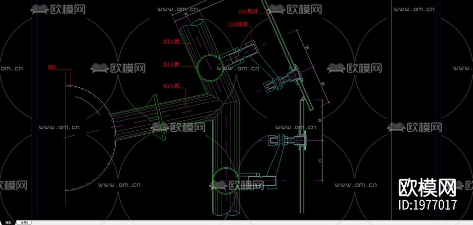 点式玻璃幕墙节点1下载