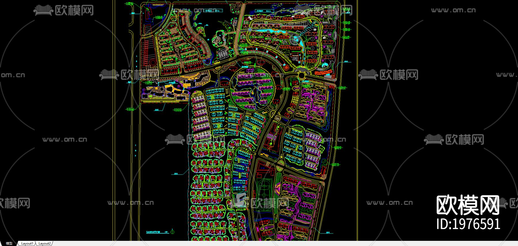 某阳光水世界总平面图下载（渲染图2）