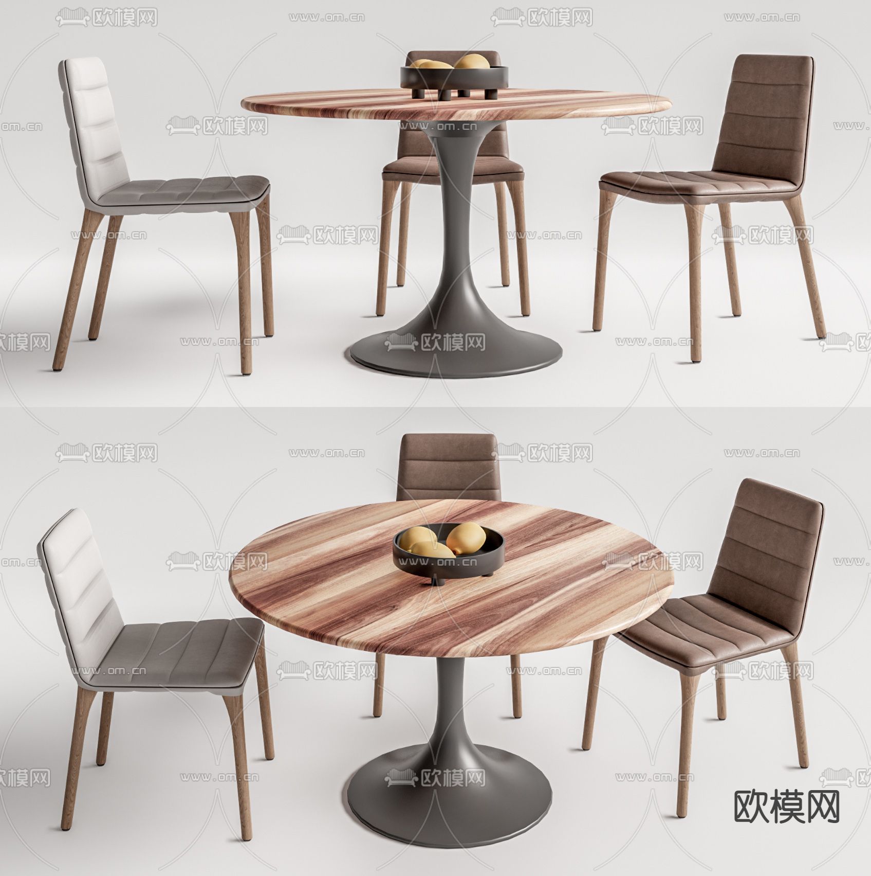 现代圆桌椅su模型