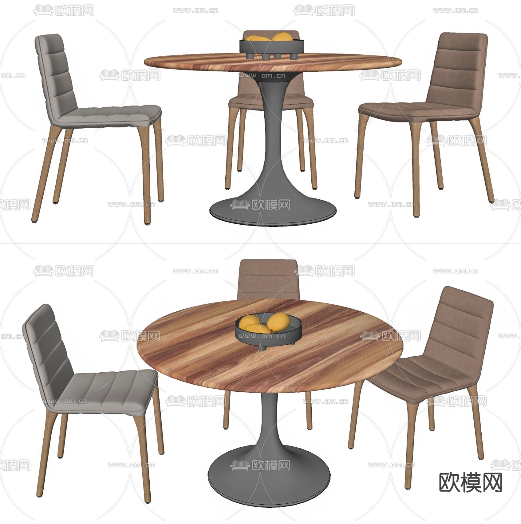 现代圆桌椅su模型