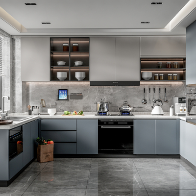  现代厨房su模型 