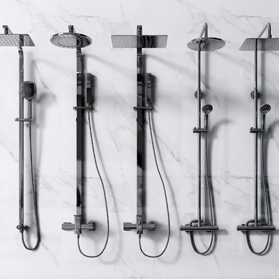  现代花洒su模型 