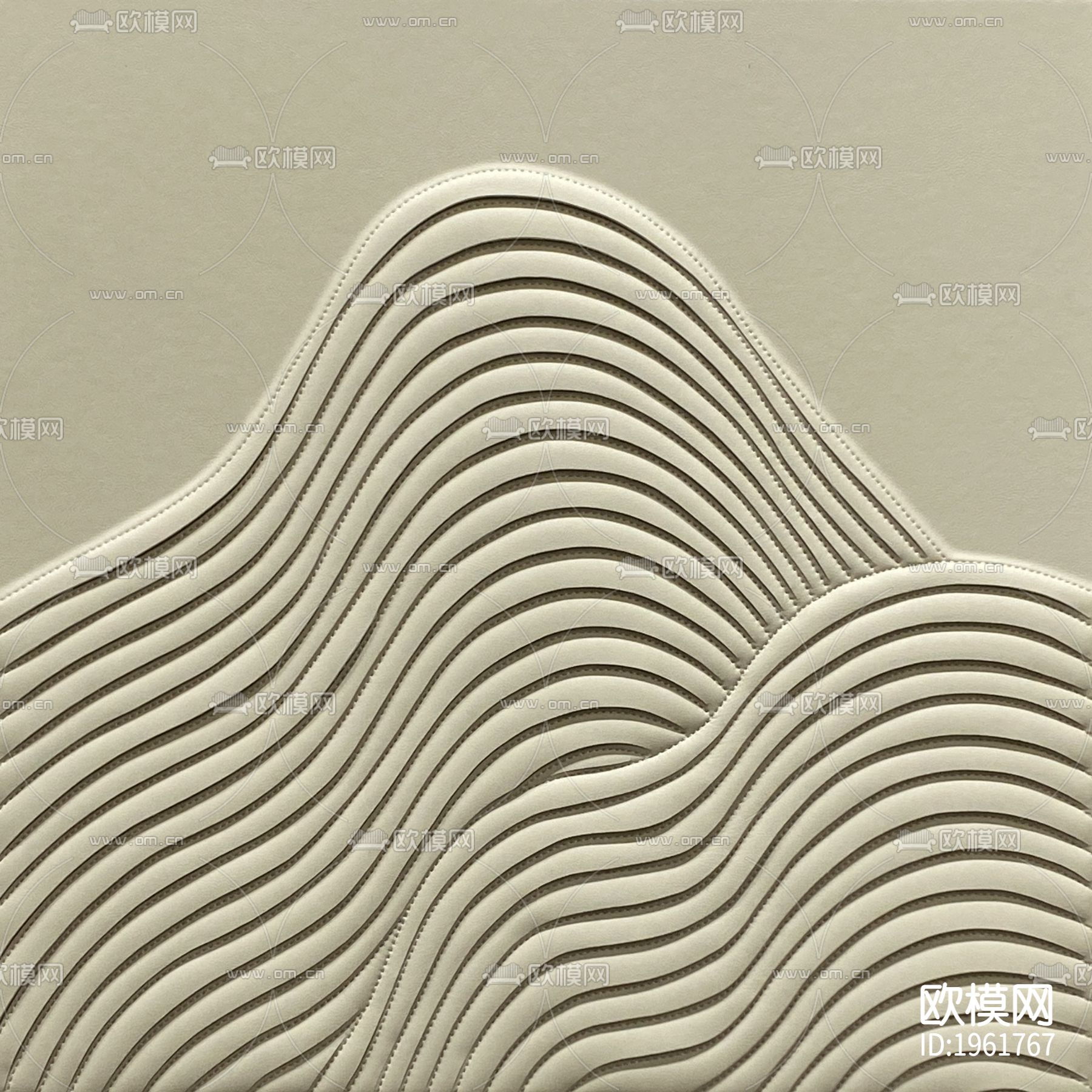 工艺硬包背景墙下载（渲染图3）