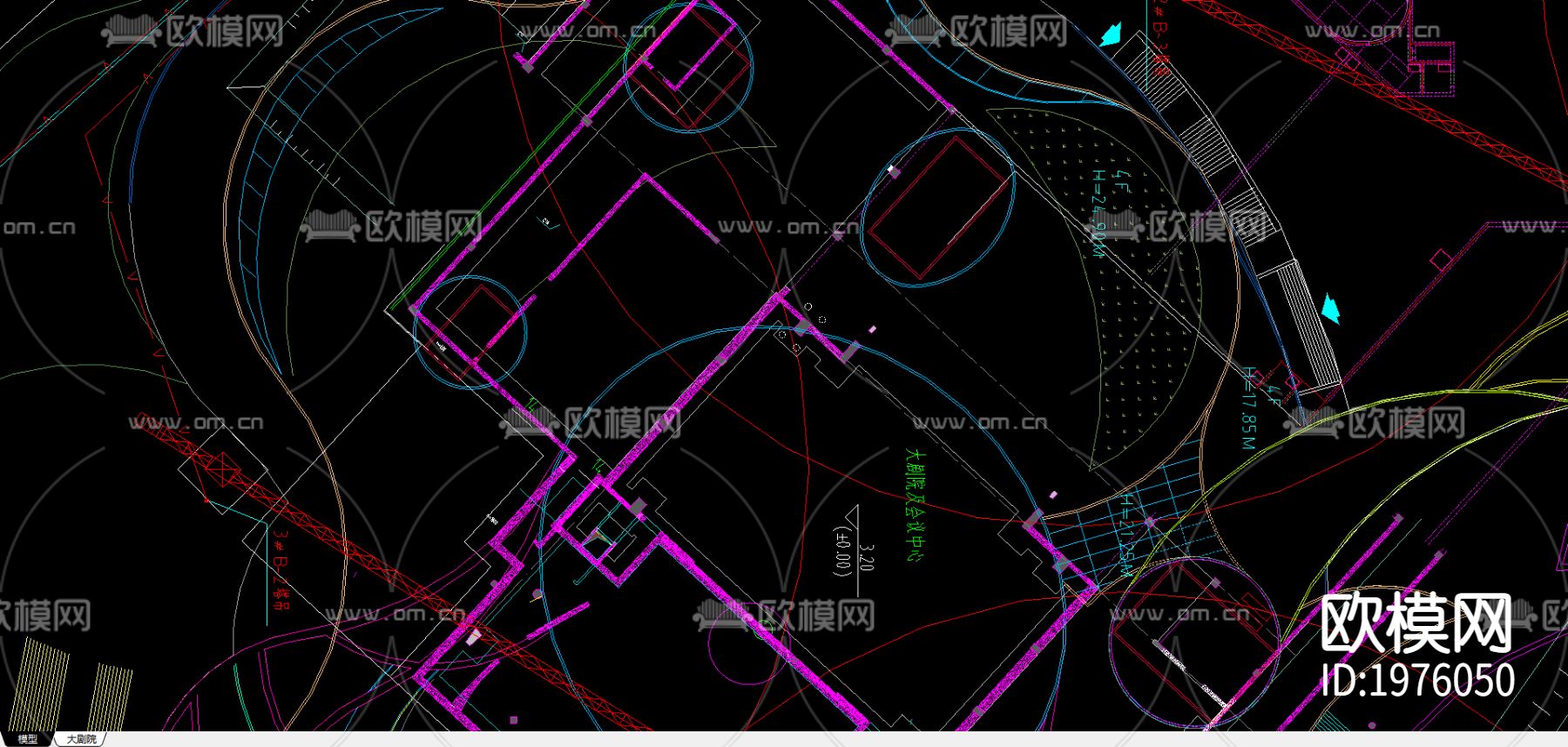 文化艺术中心施工总平面图下载（渲染图2）