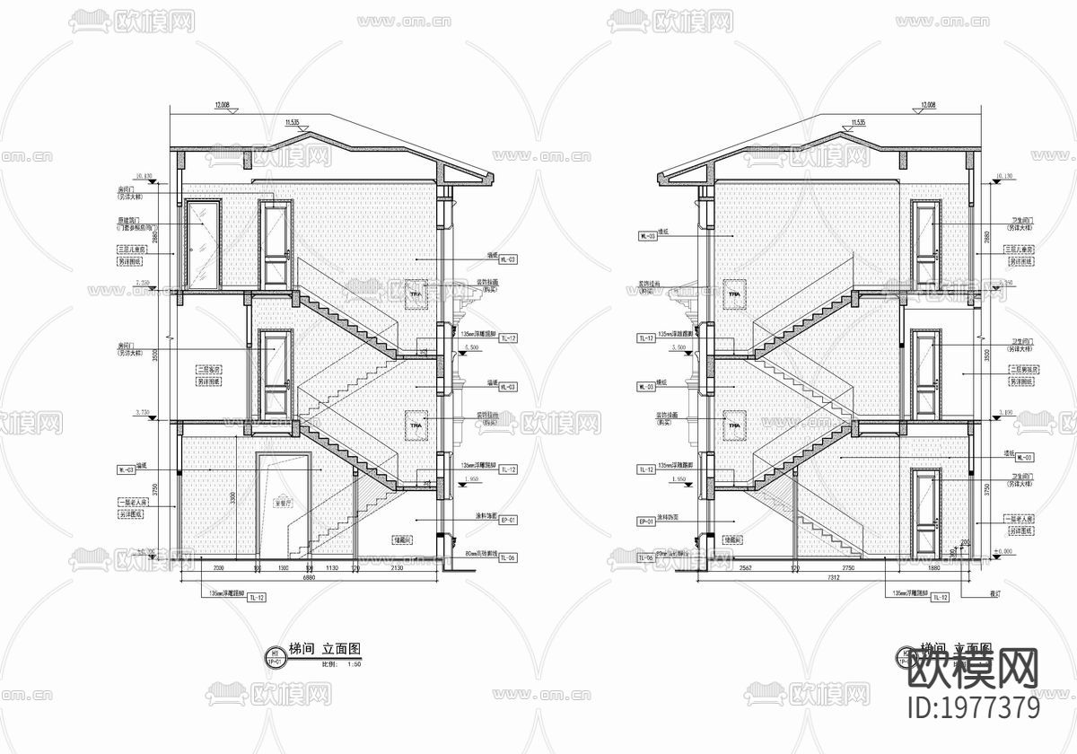 23--碧桂园别墅样板房CAD施工图+效果图+软硬装方案文本下载（渲染图7）