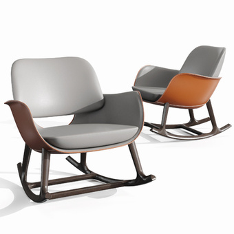 Poltrona Frau 布艺休闲椅摇椅3d模型